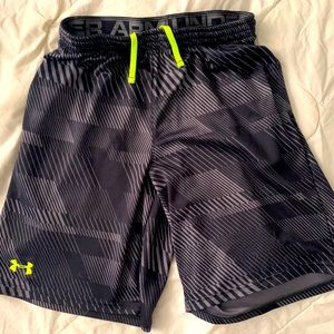 Black / Lime Green Under Armour Shorts